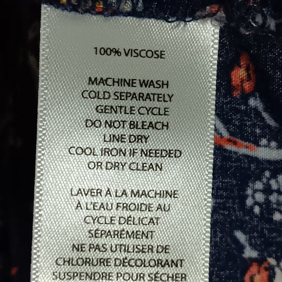 Beach Lunch Lounge Ditsy Floral Tunic Dress Size Medium Blue Sleeveless - Picture 6 of 10